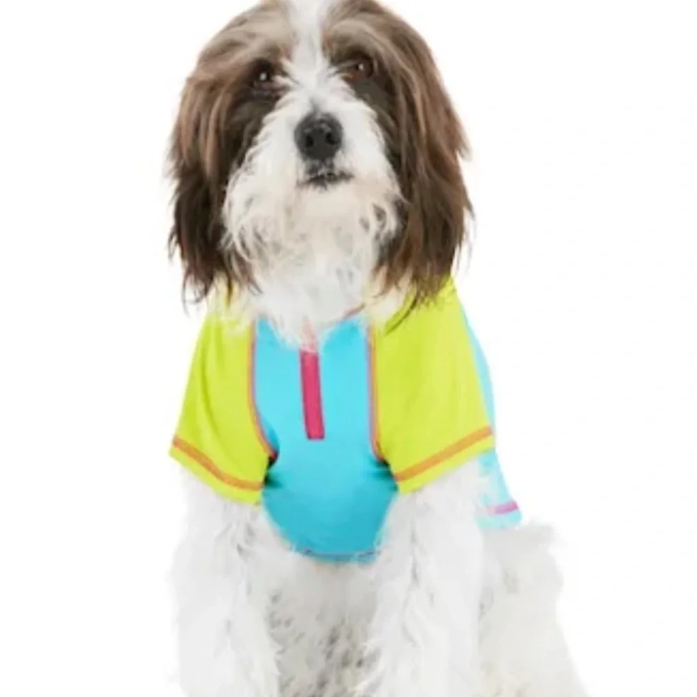 NWT YOULY Blue Cooling Rashguard for Dogs M